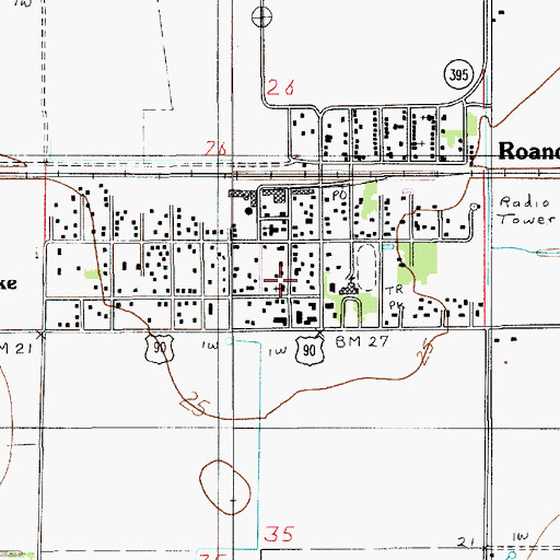 Topographic Map of Church of the Brethren, LA