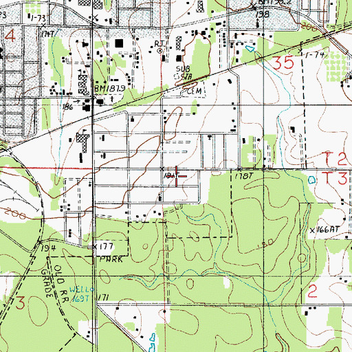 Topographic Map of Church of the Living God, LA