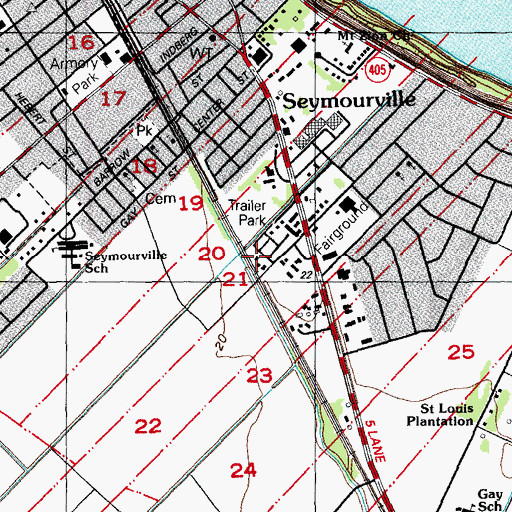 Topographic Map of Family Praise Center, LA