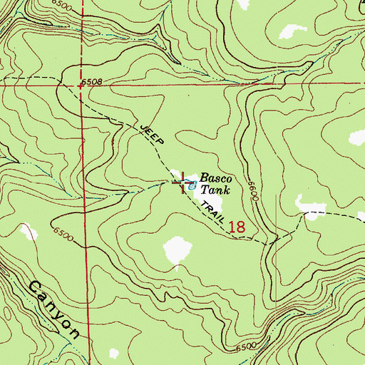Topographic Map of Basco Tank, AZ