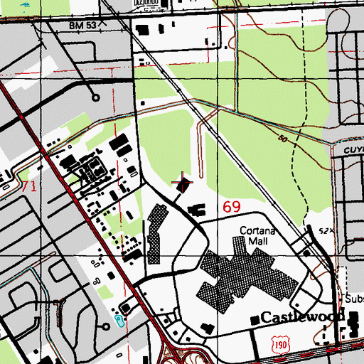 Topographic Map of Fellowship Tabernacle, LA