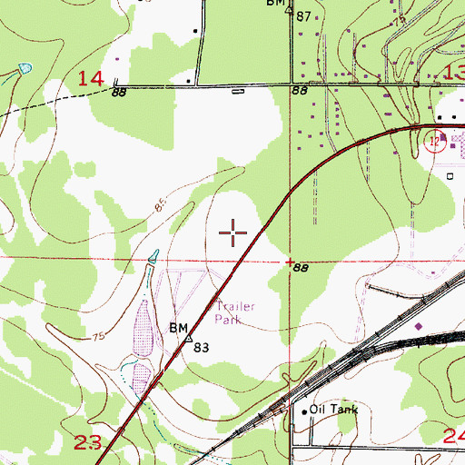 Topographic Map of First Apostolic Church, LA