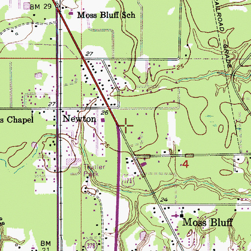 Topographic Map of First Apostolic Church, LA