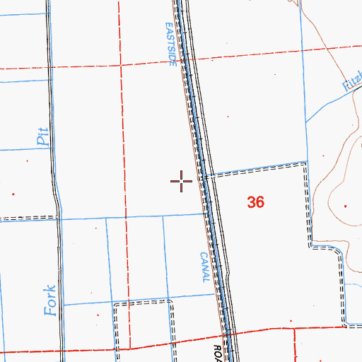 Topographic Map of Fitzhugh Creek, CA