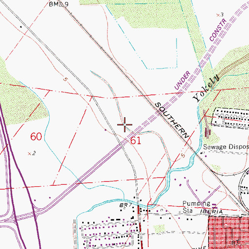 Topographic Map of First Assembly of God Church, LA