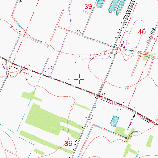 Topographic Map of First Assembly of God Church, LA