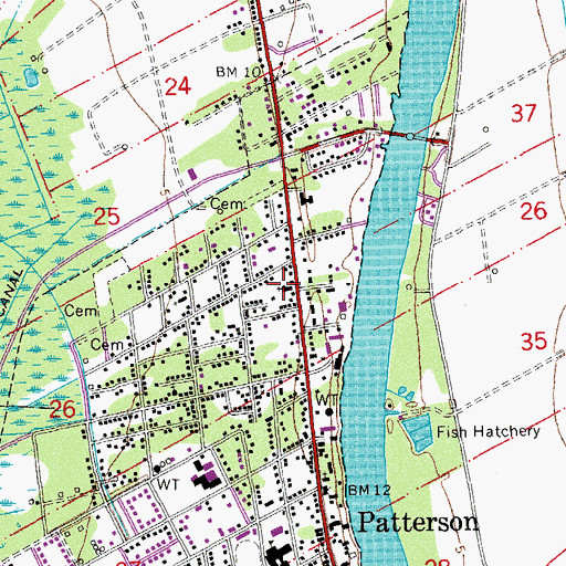 Topographic Map of First Baptist Church, LA