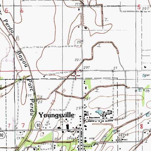 Topographic Map of First Baptist Church, LA