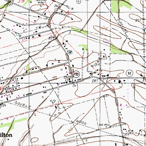 Topographic Map of First Baptist Church of Milton, LA
