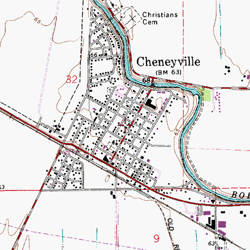 Topographic Map of First Christian Church, LA
