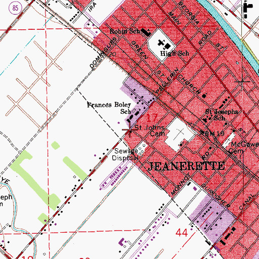 Topographic Map of First Church of God in Christ Annex, LA