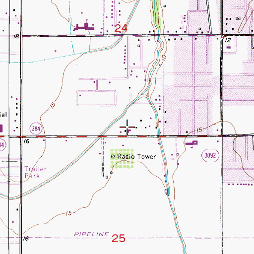 Topographic Map of First Church of the Nazarene, LA