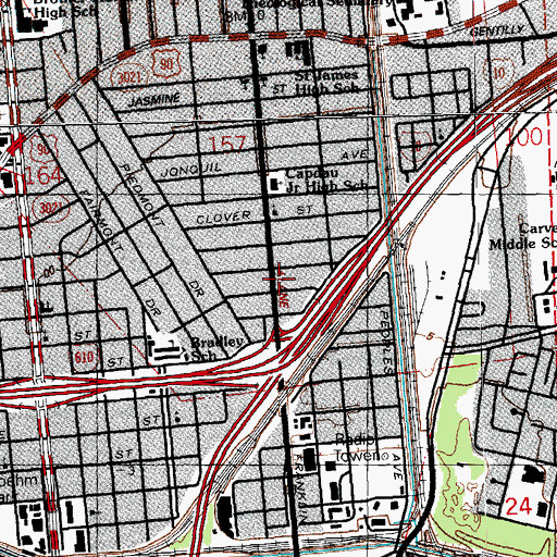 Topographic Map of First Church of the Nazarene, LA