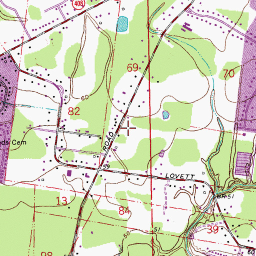 Topographic Map of Grace Presbyterian Church, LA