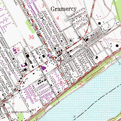 Topographic Map of Greater Golden Grove Baptist Church, LA