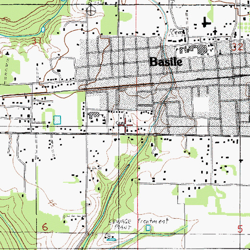 Topographic Map of Greater Golden Light Baptist Church, LA