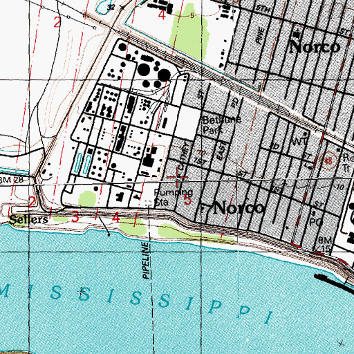 Topographic Map of Greater Good Hope Baptist Church, LA