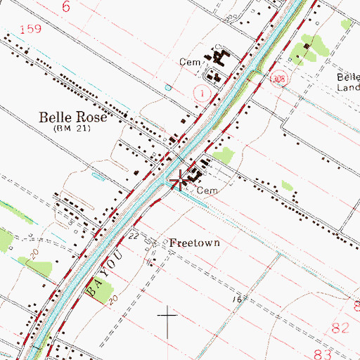 Topographic Map of Greater Israel Baptist Church, LA