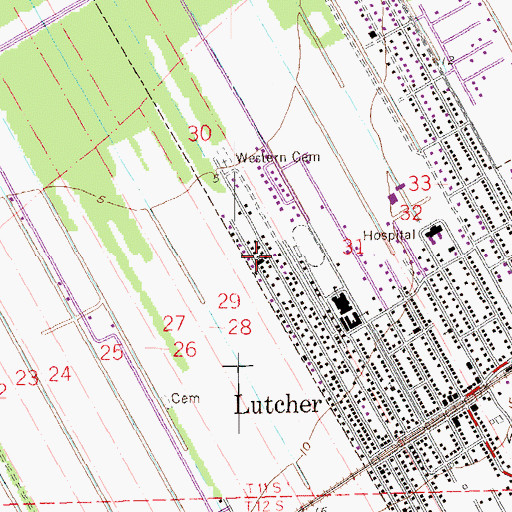 Topographic Map of Greater King Triumph Church, LA