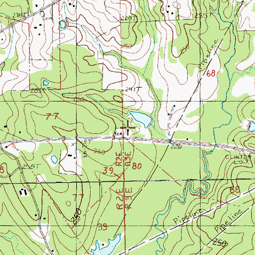 Topographic Map of Greater Macedonia Baptist Church, LA