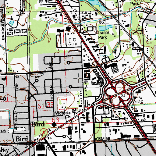 Topographic Map of Greater Mount Olive Missionary Church, LA