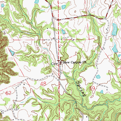 Topographic Map of Greater New Canaan Church, LA