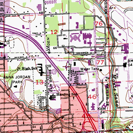 Topographic Map of Greater New Galilee Baptist Church, LA