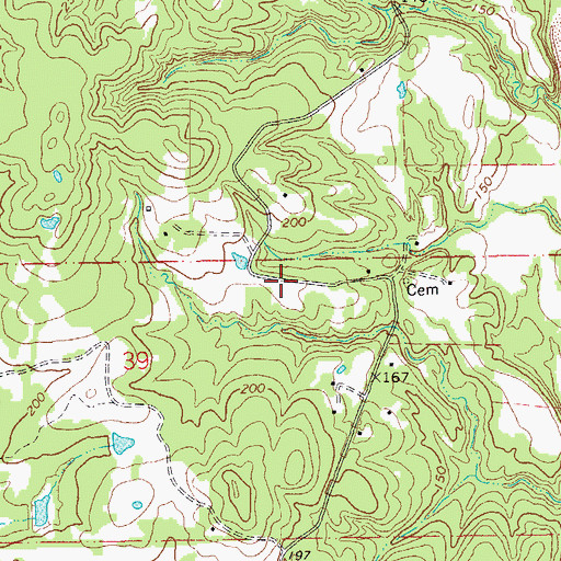 Topographic Map of Greater New Hollywood Baptist Church, LA