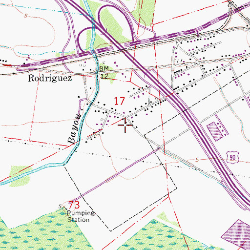 Topographic Map of Greater New Hope Baptist Church, LA