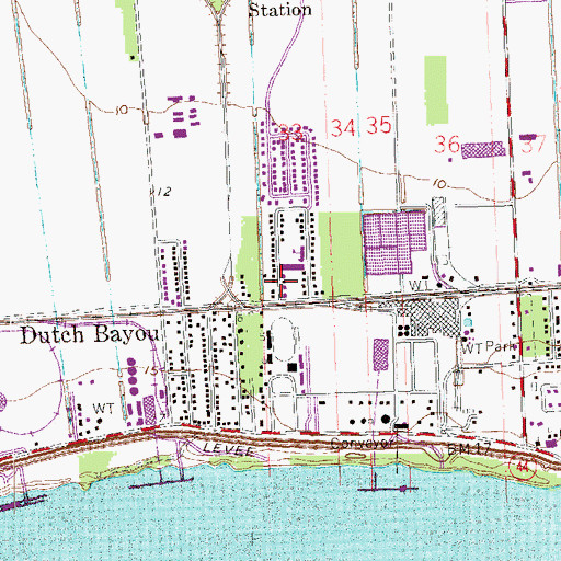 Topographic Map of Greater New Plymouth Rock Baptist Church, LA