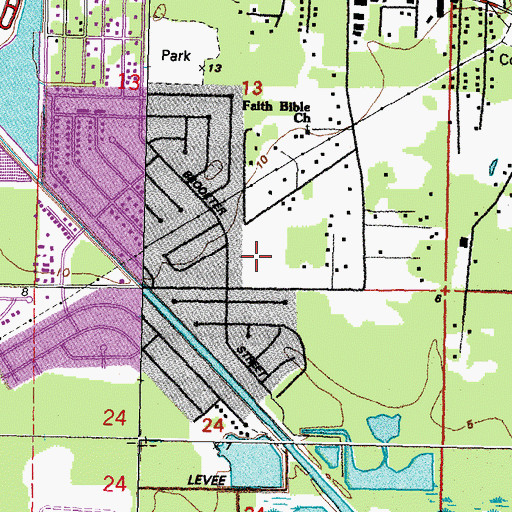 Topographic Map of Greater Northshore Church, LA