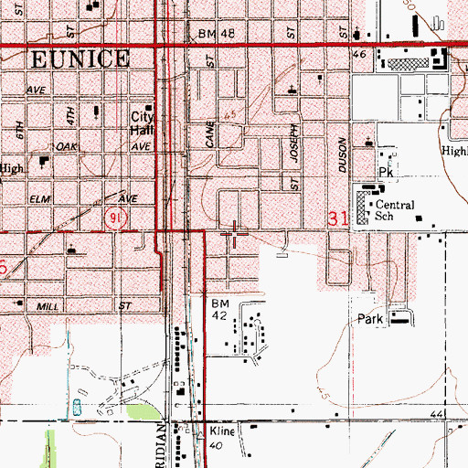 Topographic Map of Greater Outreach Ministry, LA