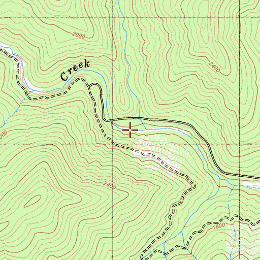 Topographic Map of Fivemile Creek, CA