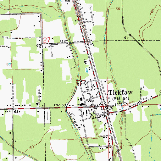 Topographic Map of Greater Saint James Baptist Church, LA