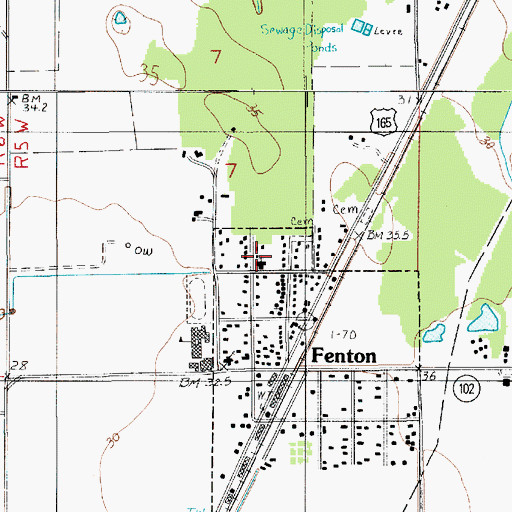 Topographic Map of Greater Saint Joseph Baptist Church, LA