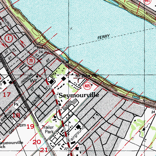Topographic Map of Greater Saint Paul Baptist Church, LA