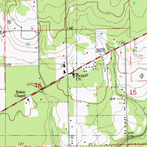 Topographic Map of Greater Trinity African Methodist Episcopal Zion Church, LA