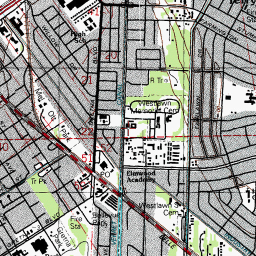 Topographic Map of Gretna United Methodist Church, LA