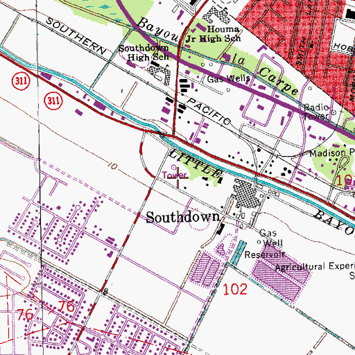 Topographic Map of Harvest Cathedral Ministries, LA