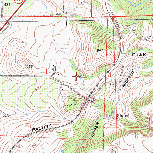 Topographic Map of Flag Canyon, CA