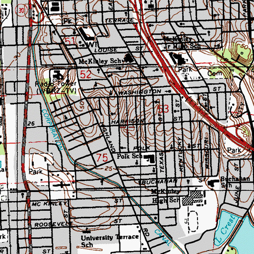 Topographic Map of Heard Chapel African Methodist Episcopal Church, LA