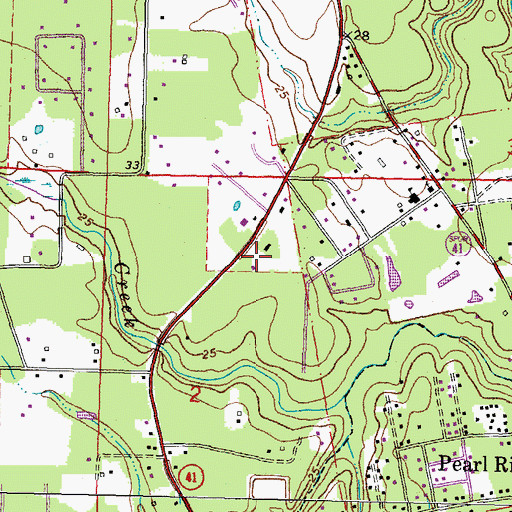 Topographic Map of Heritage Bible Church, LA