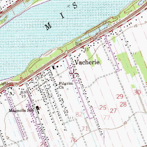 Topographic Map of Highway Baptist Church, LA