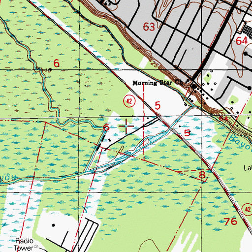 Topographic Map of Hindu Vedic Society Mission, LA