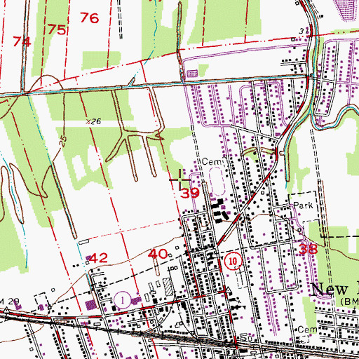 Topographic Map of Holy Church of God, LA