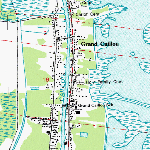 Topographic Map of Holy Family Church, LA
