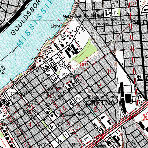 Topographic Map of Holy Ghost Revival Healing Church, LA