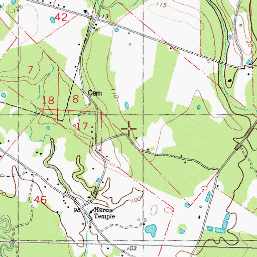 Topographic Map of Holy Temple Church of God, LA