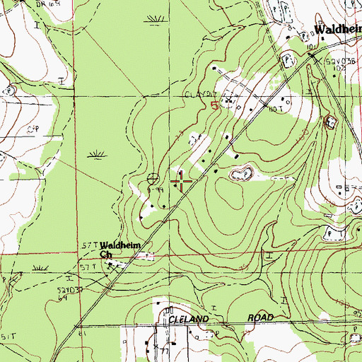 Topographic Map of Hope Church, LA