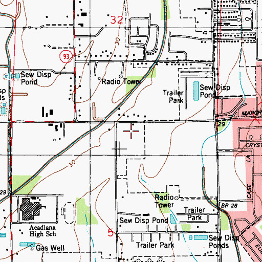 Topographic Map of Hope in Christ Ministries, LA